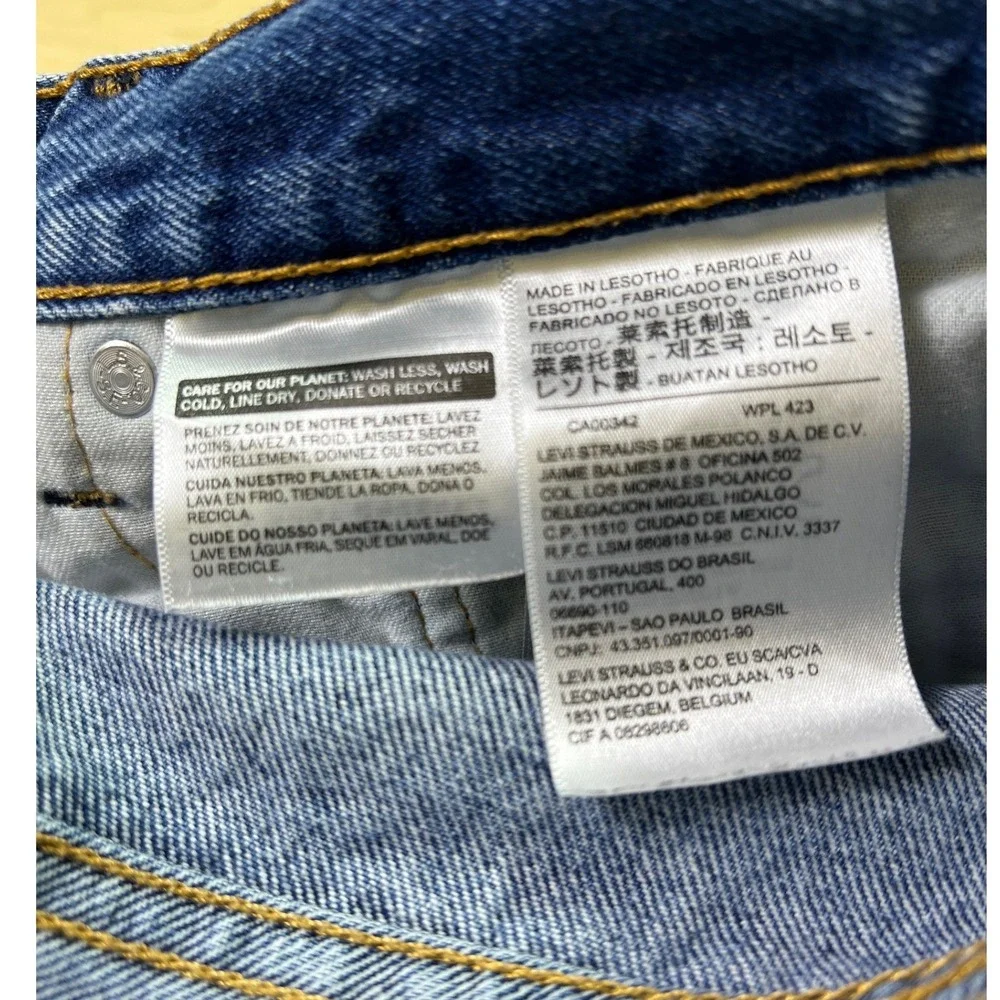 Levi's 505 Regular Fit Jeans Men W40 L32 Blue Denim Straight Leg 00505-4891